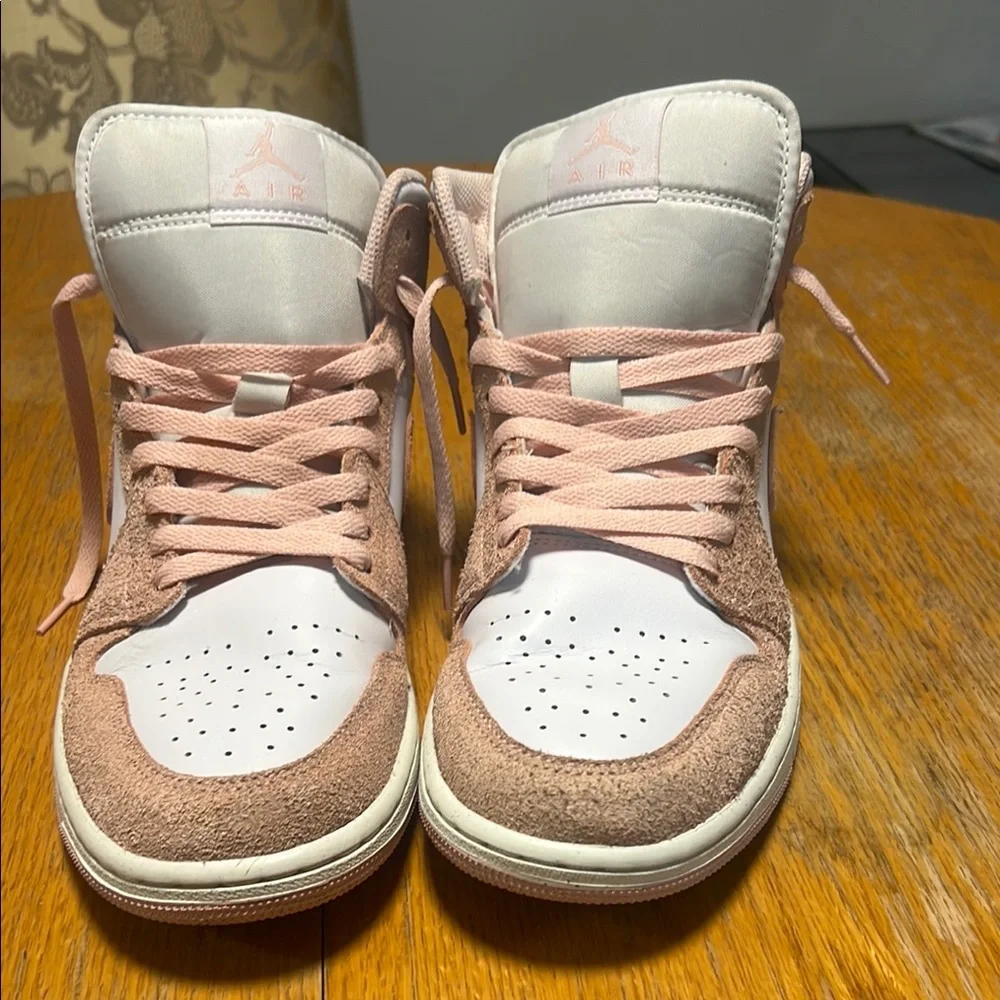 Jordan men’s  High-Top Sneakers - Tan and White